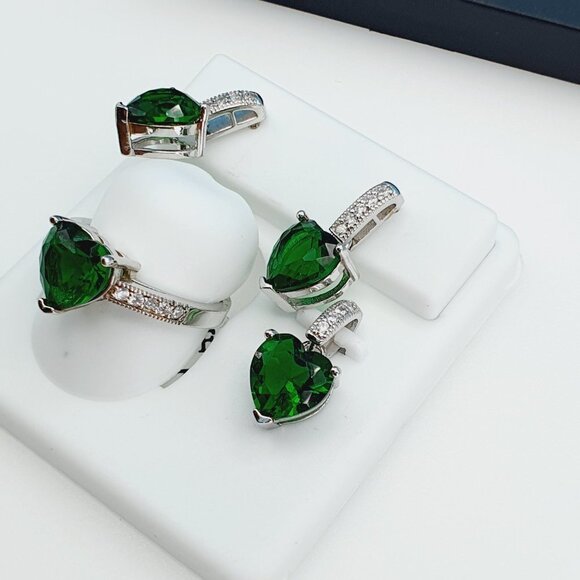 "925 Sterling Silver Cubic Zircon Jewelry Set, UU1P7A7107 - Picture 8 of 9